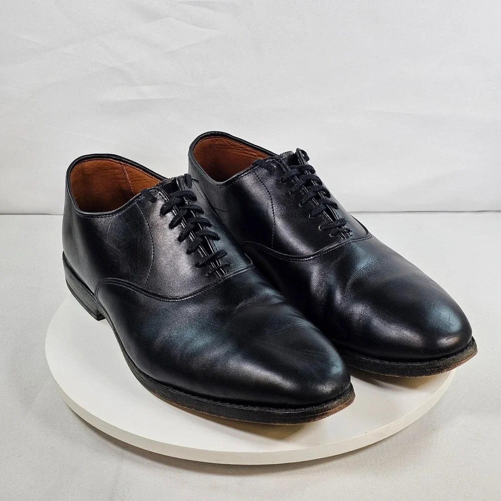 Allen Edmonds Park Avenue Black Leather Cap Toe Oxford Dress Shoes Mens 10 D